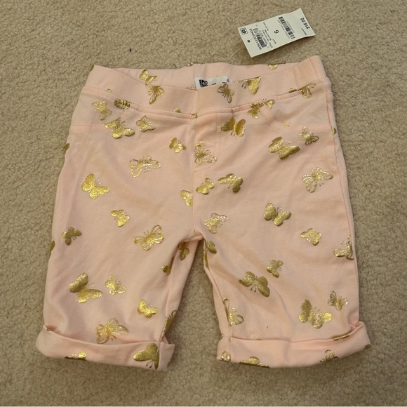 Epic Threads Pink Gold Butterfly Leggings Shorts Size 6 - Picture 1 of 3